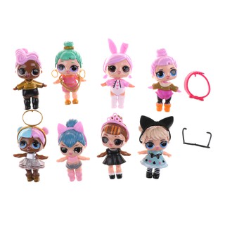 KJ♠ 8pcs/set LOL Doll 8-9CM SURPRISE DOLL Baby Change Egg Figure Doll King Micro Toy