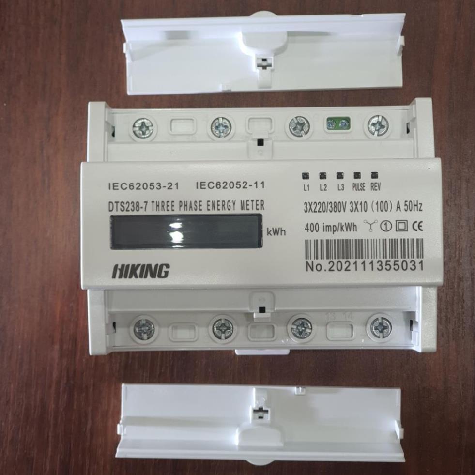 Hàng cao cấp Đồng hồ đo công suất công tơ điện tử 3 pha HIKING DTS238-7 380V 10(100)A