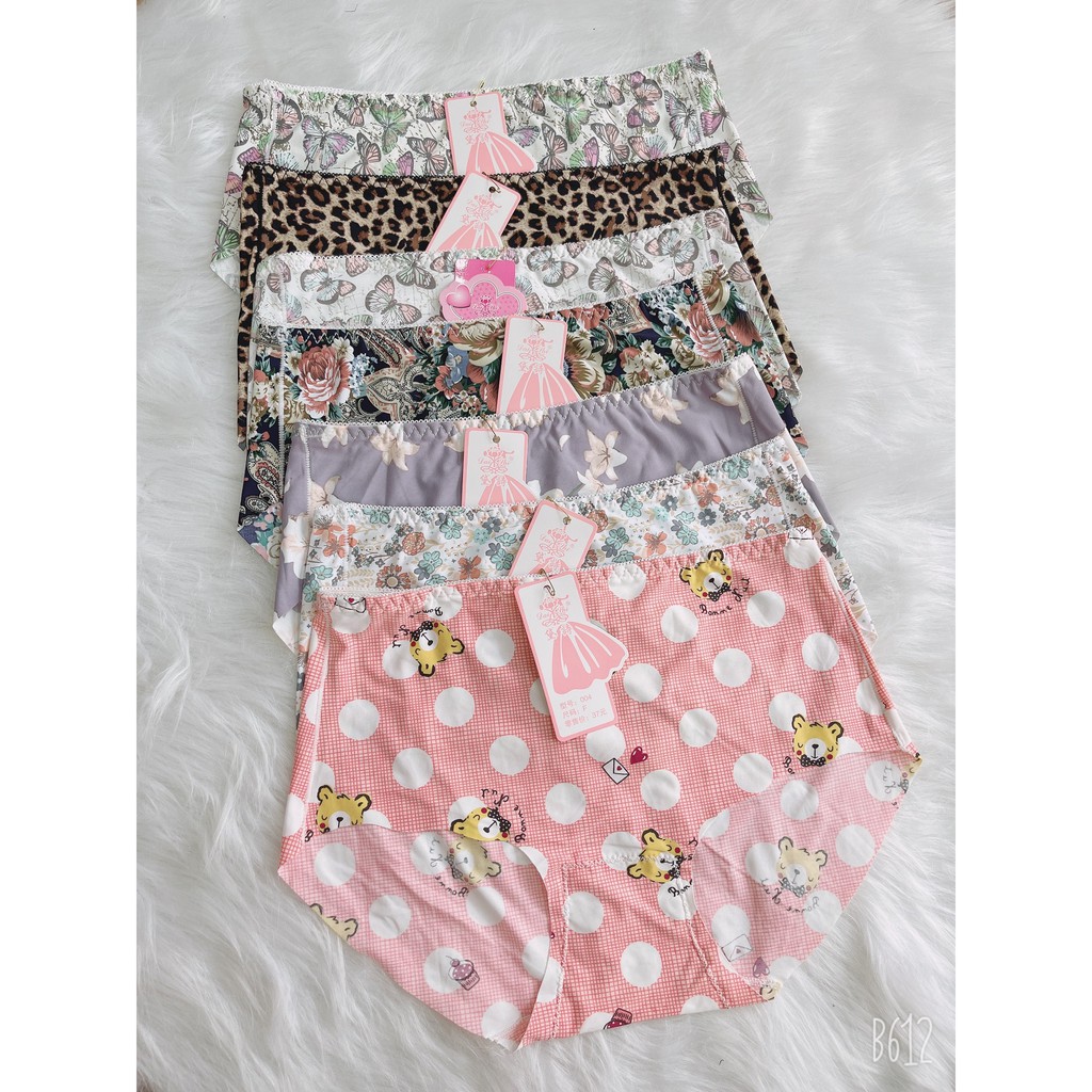 QUẦN LÓT NỮ KHÔNG ĐƯỜNG MAY HỌA TIẾT