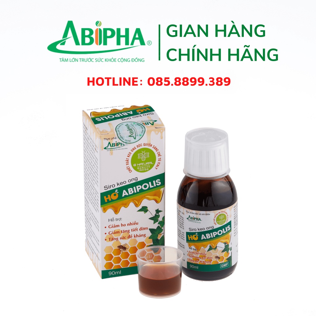 Siro HOABIPOLIS 90ML Hỗ Trợ Giảm Ho, Giảm Tăng Tiết Đờm, Tăng Sức Đề Kháng