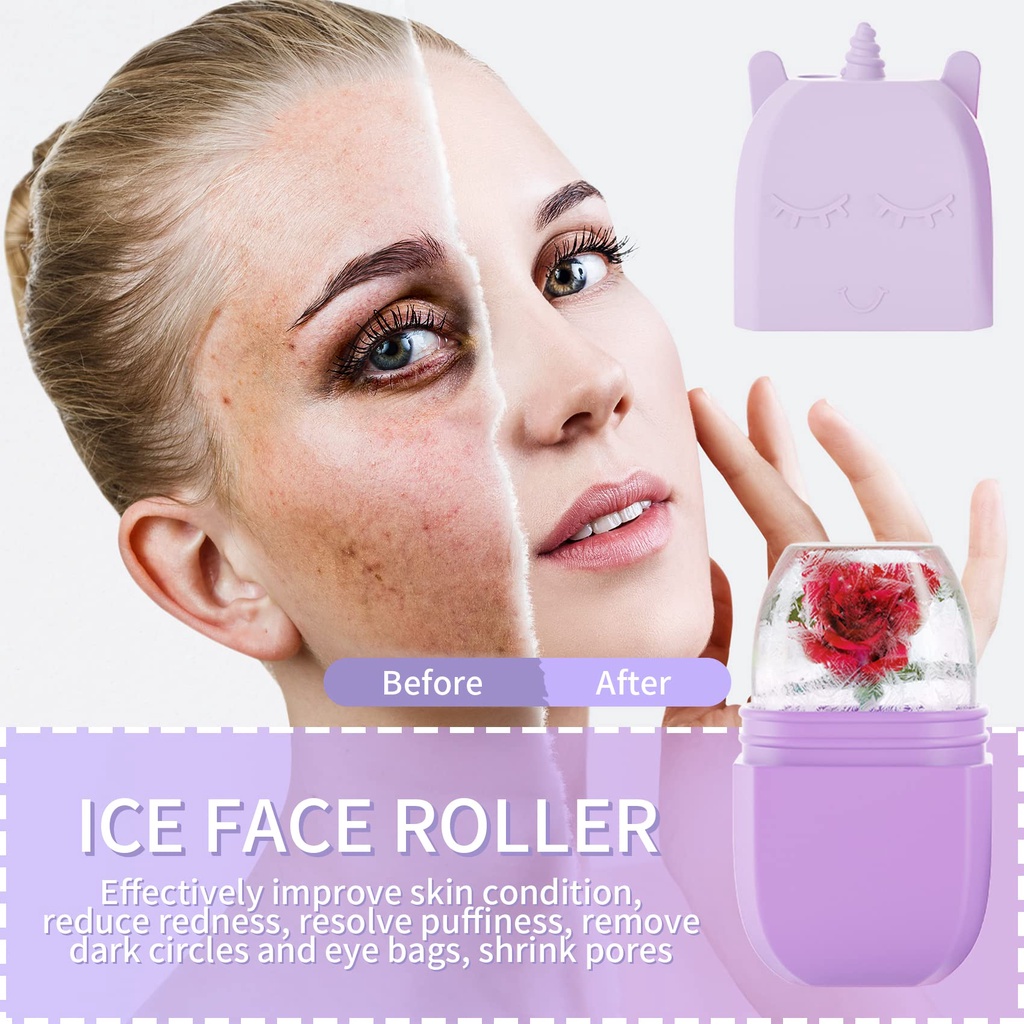 Dụng cụ bóng lăn đá lạnh Foreverlily massage điều dầu chăm sóc da mặt tiện lợi