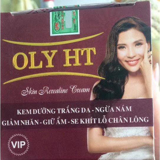Kem dưỡng trắng da - Ngừa nám - Giảm nhăn - Giữ ẩm - Se khít lỗ chân lông 10 in 1 OLY HT  35g