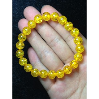 Vòng tay hổ phách non- copal