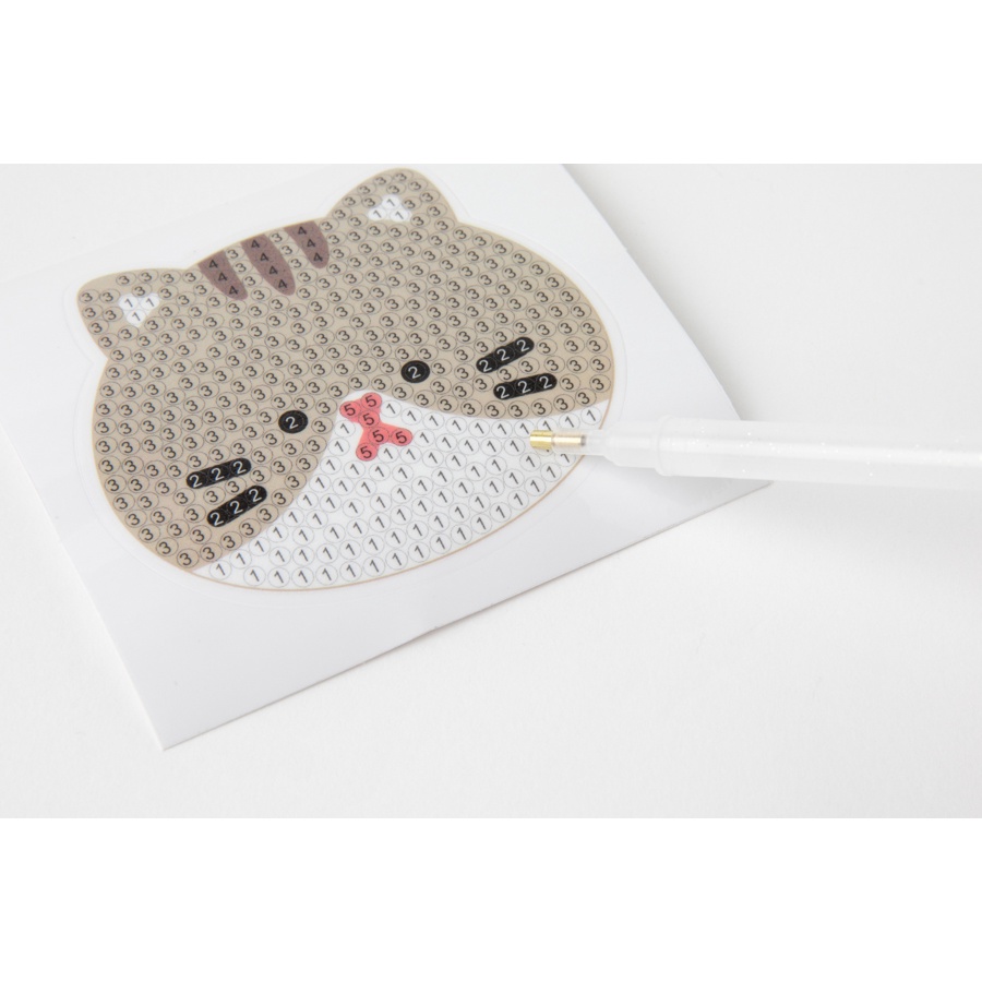 Sticker Đính Đá ARTBOX Hàn Quốc Hình Khuôn Mặt Mèo