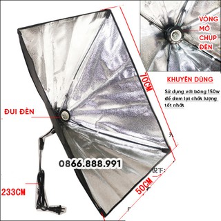 Combo Chụp Đèn Softbox 50 x 70cm Và Bóng 150W. Đèn Chụp Studio, Ảnh Sản Phẩm