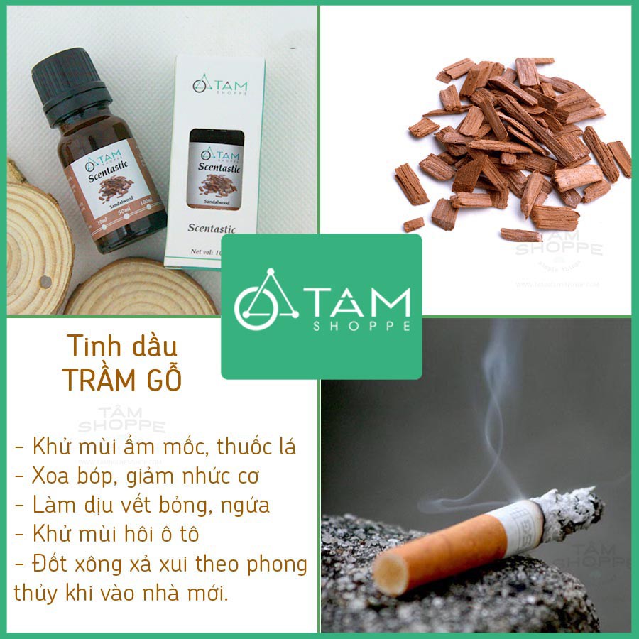 [TD THIÊN NHIÊN] Tinh dầu trầm gỗ (Sandalwood) SCENTASTIC 10ml