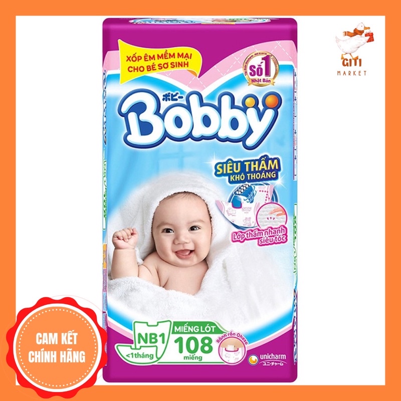 Bỉm Bobby sơ sinh NB1 (64-108 miếng)