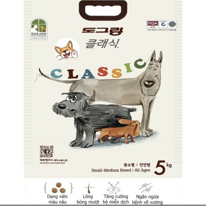 DOGRANG CLASSIC THỨC ĂN DÀNH CHO CHÓ BAO 5KG