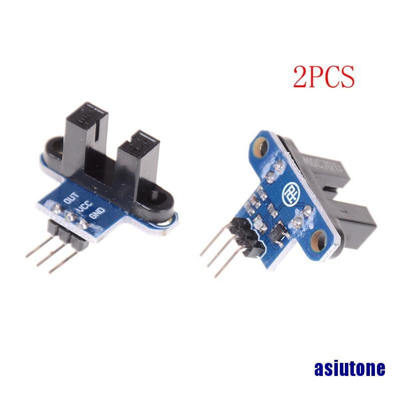 (asiutone) 2pcs IR Infrared Slotted Optical Speed Test Sensor Detection Optocoupler Module