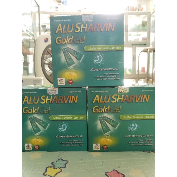 Gel dạ dày Alusharvin gold gel , hỗ trợ bảo vệ niêm mạc dạ dày,giảm acid dịch vị, trào ngược dạ dày,loét dạ dày tá tràng