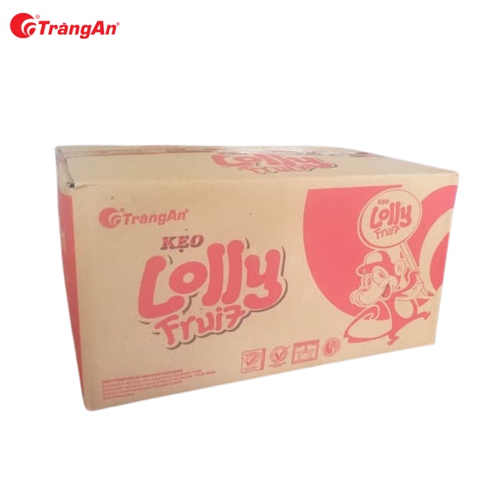 Thùng 50 gói kẹo trái cây Loly 72g, thương hiệu Tràng An, hạn sử dụng 12 tháng