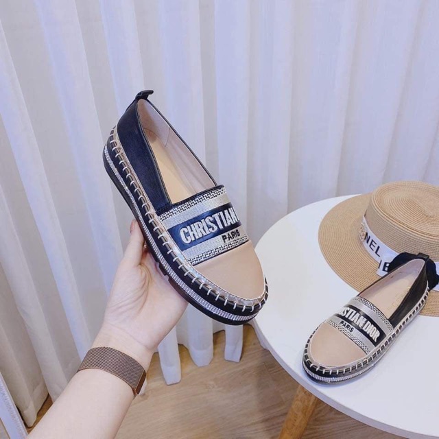 Giày slip on nữ CH.DO đế viền đá mũi bọc cực chảnh