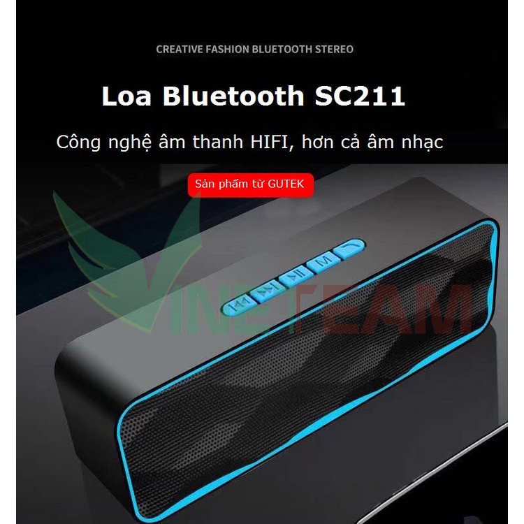 [Bảo Hành 12 Tháng] Loa Bluetooth SC211 Mini Nghe Nhạc Không Dây Nhỏ Gọn Đa Năng Dùng Được Usb Thẻ Nhớ