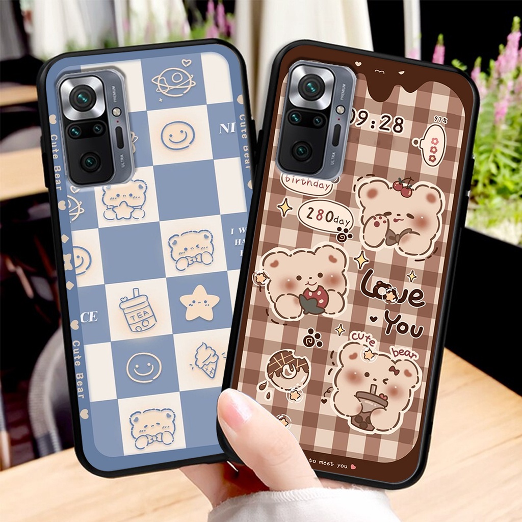 Ốp lưng Xiaomi REDMI NOTE 10 PRO in hình 3D GẤU cute be@r, soda, happy day cực hot ,thời thượng
