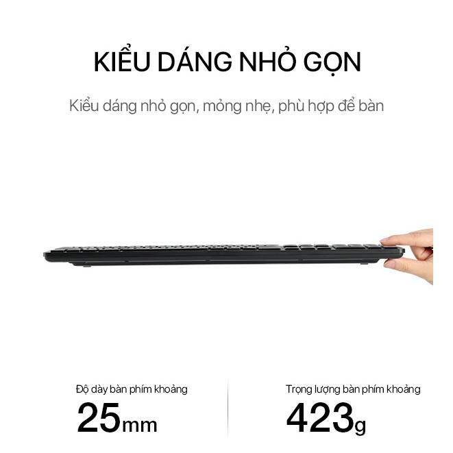 Bộ Bàn Phím Và Chuột Tĩnh Âm Không Dây ROBOT KM4000 2.4GHz Độ Phân Giải 1600DPI - BẢO HÀNH 12 THÁNG