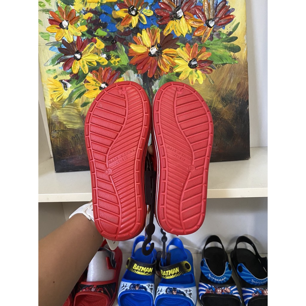 Sandal Superman Bé Trai Êm Nhẹ, Chống Trơn Trượt Tốt Phù Hợp Cho Bé Đi Chơi Đi Học Sz 30-33
