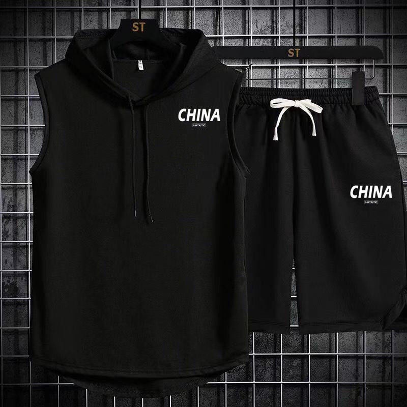 Quần áo đội nón đội quân đội áo bó tay không tay không mặc quần thể thao trong mùa hè | BigBuy360 - bigbuy360.vn