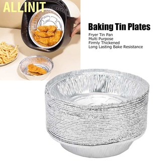 ALLINIT Set 50 đĩa thiếc tròn 6.5 inch dùng một lần cho nấu nướng