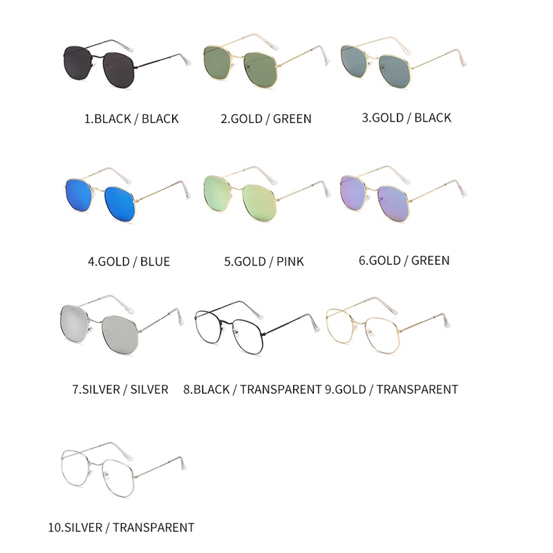 Kính Mát Gọng Lục Giác Thời Trang Vintage 9900-4900 Độc Đáo