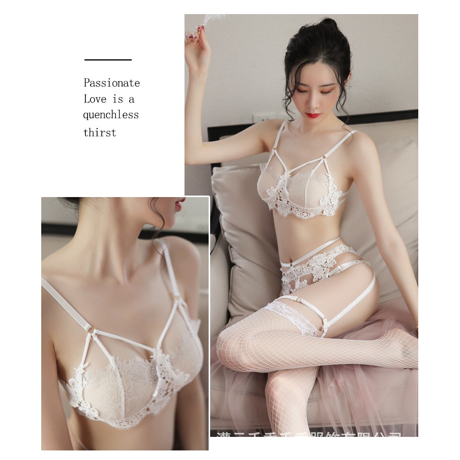 Váy ngủ sexy quảng châu cao cấp dáng cosplay đủ phụ kiên ren gợi cảm G43 | BigBuy360 - bigbuy360.vn