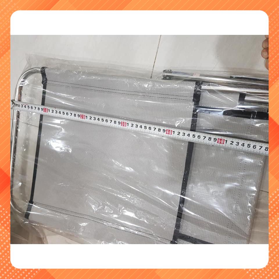 Ghế xếp tựa lưng inox mini Lưng cao-ghế xếp inox lưng cao-ghế câu cá inox lưng cao