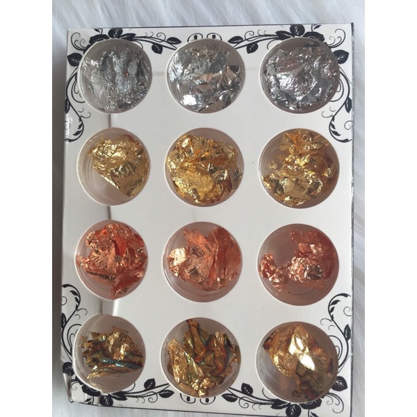 Set giấy nhún,giấy bạc trang trí móng