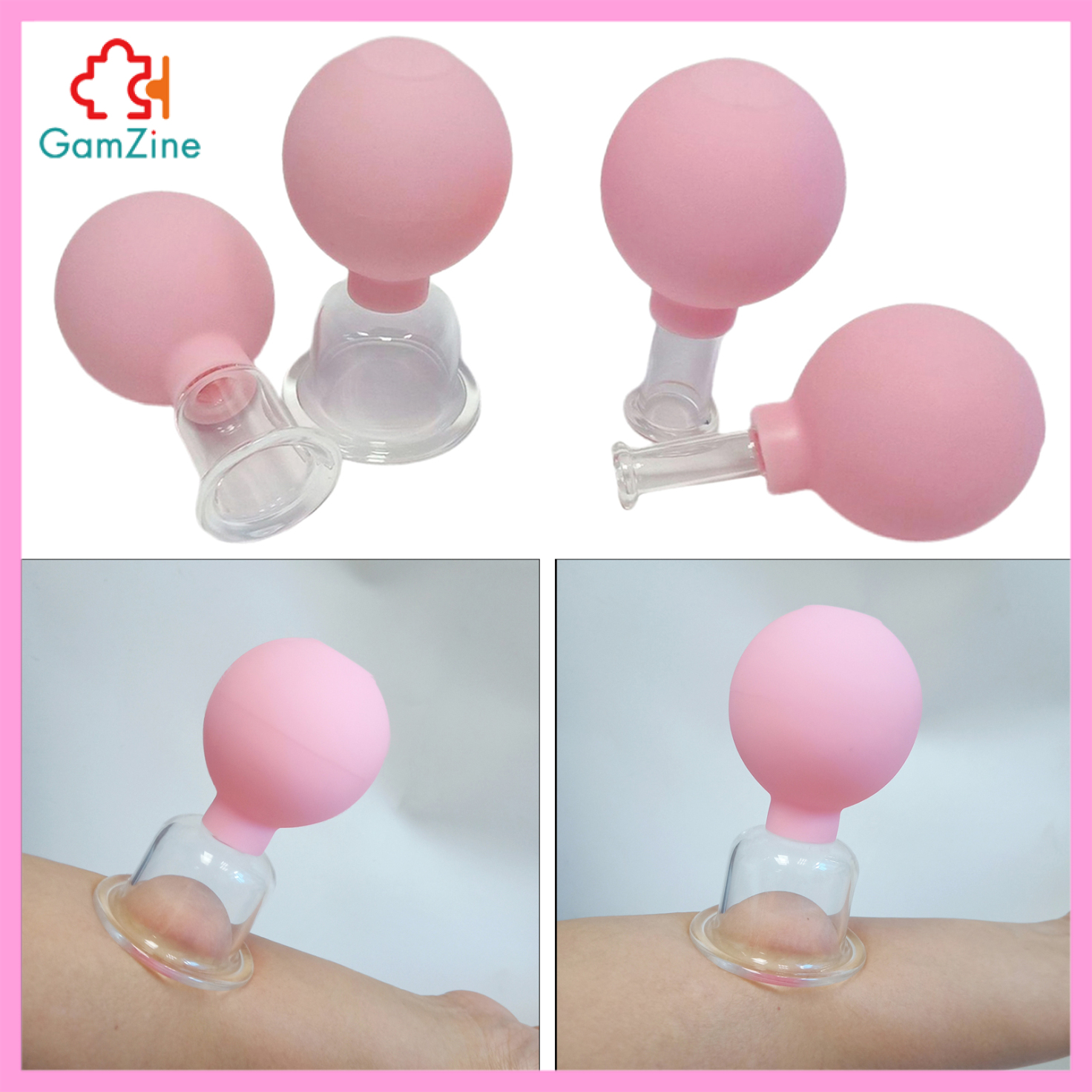 GamZine Massage Cupping Cup Salon Face Back Chest Leg Message Disper Cold Type 1