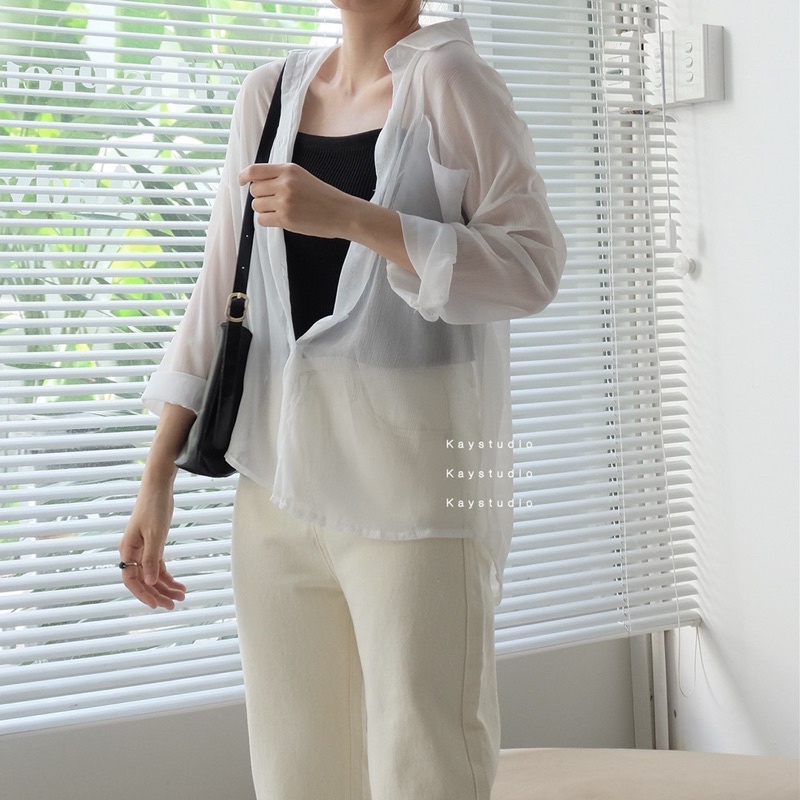 ÁO KHOÁC VOAN TRẮNG