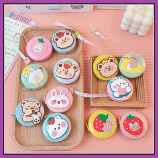 Thước dây cuộn mini nhỏ gọn nhiều hoạt hình dễ thương, ấn nút rút gọn đa năng tiện dụng