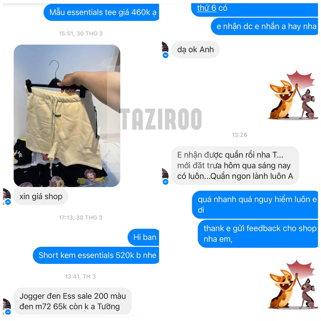 🎁 - Quần short Essentials Fear Of God ss20, quần short Fog ss20