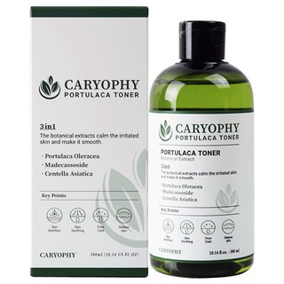 Nước hoa hồng hỗ trợ giảm mụn hiệu quả caryophy portulaca toner 300ml skin hub