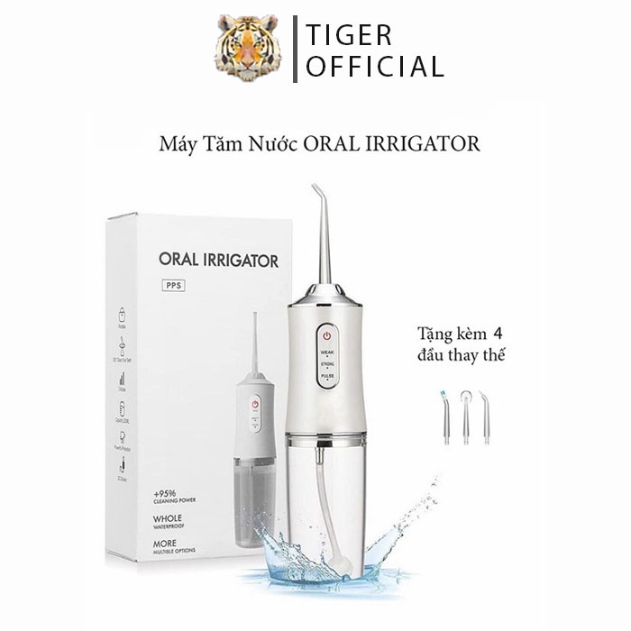 Máy tăm nước cầm tay Oral Irrigator 3 chế độ xịt chống thấm nước - Tăm nước vệ sinh răng miệng cực sạch