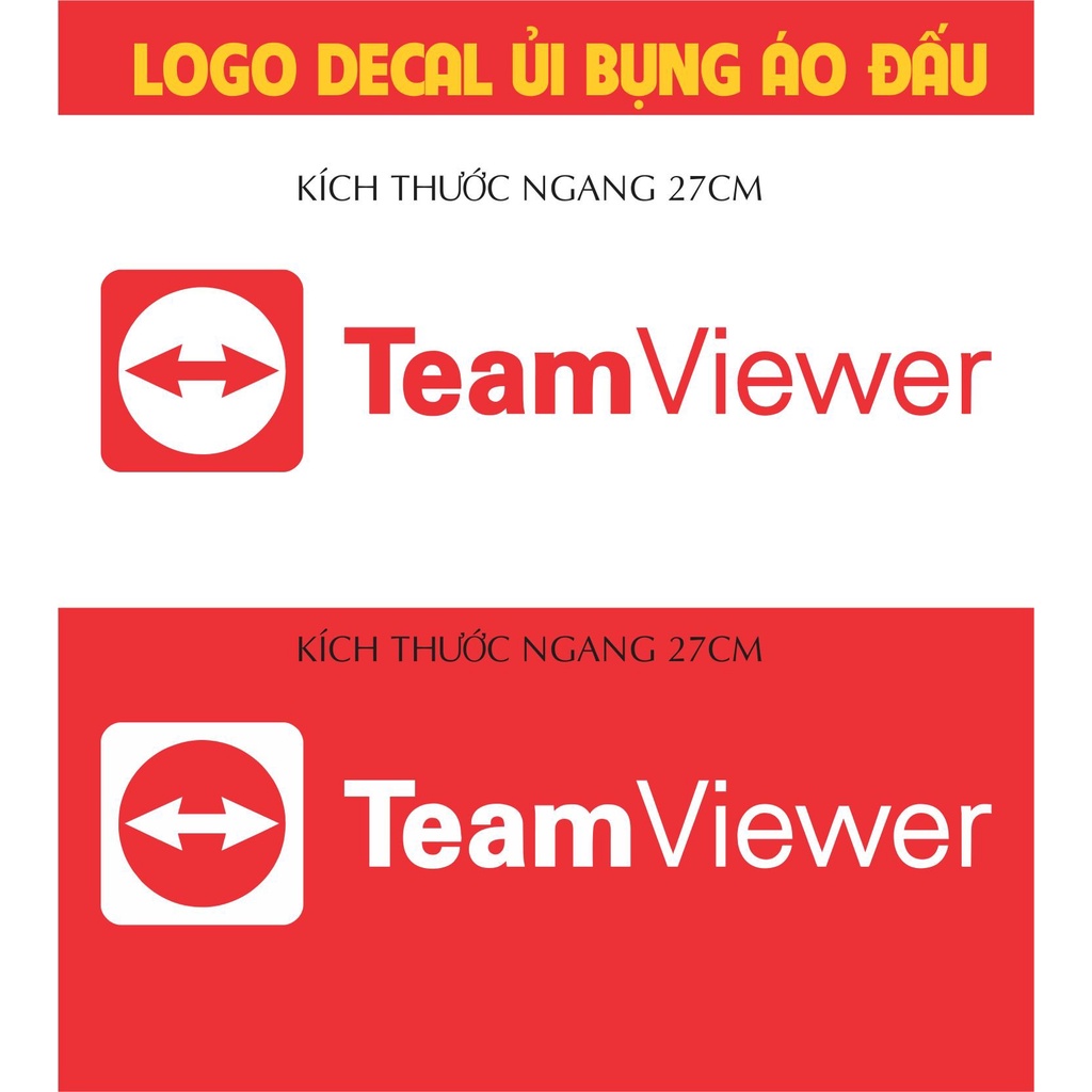 LOGO DECAL TEAM VIEWER ỦI BỤNG ÁO ĐẤU