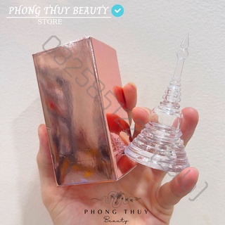 Tháp xá lợi phật giáo, tháp trong suốt đặt bàn thờ phật, đựng hạt xá lợi cao 9,5cm