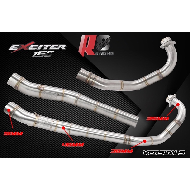 Cổ pô R8  cho Ex150 đủ size đủ from