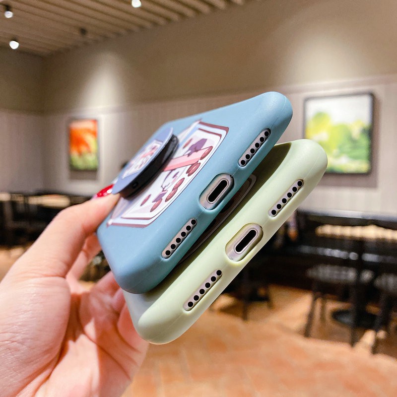 Ốp Lưng Mềm Hình Gấu Kèm Giá Đỡ Dùng Cho Redmi Note 9 9s 8 8a 7 6a 5 5a 4 4a 4x Pro Plus Prime Xiaomi Mi A1 Poco X3