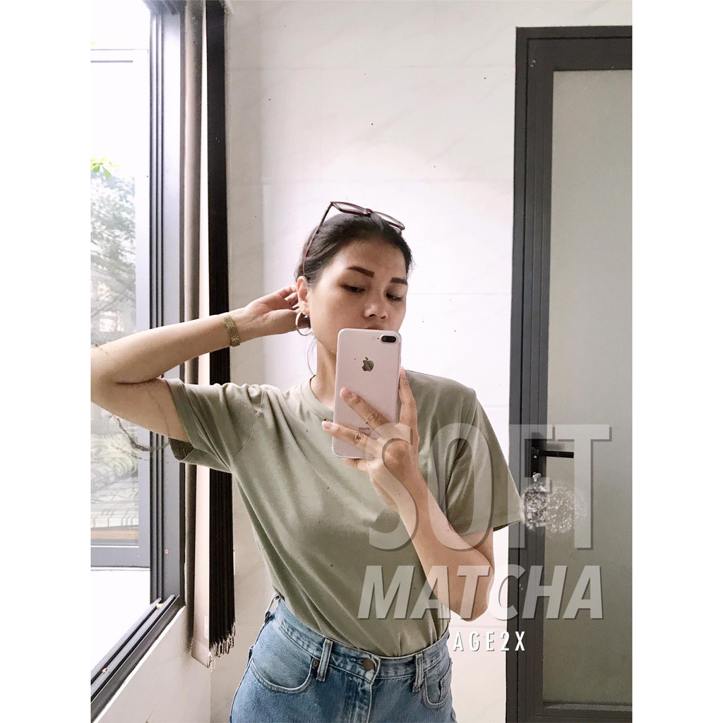 (Ảnh thật) Áo Thun trơn SOFT MATCHA, gam pastel dịu ngọt AGE2X ai cũng muốn sở hữu | BigBuy360 - bigbuy360.vn