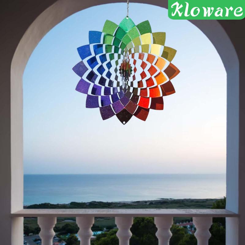 Con Quay Gió 3D Bằng Thép Không Gỉ Trang Trí Ban Công / Sân Vườn