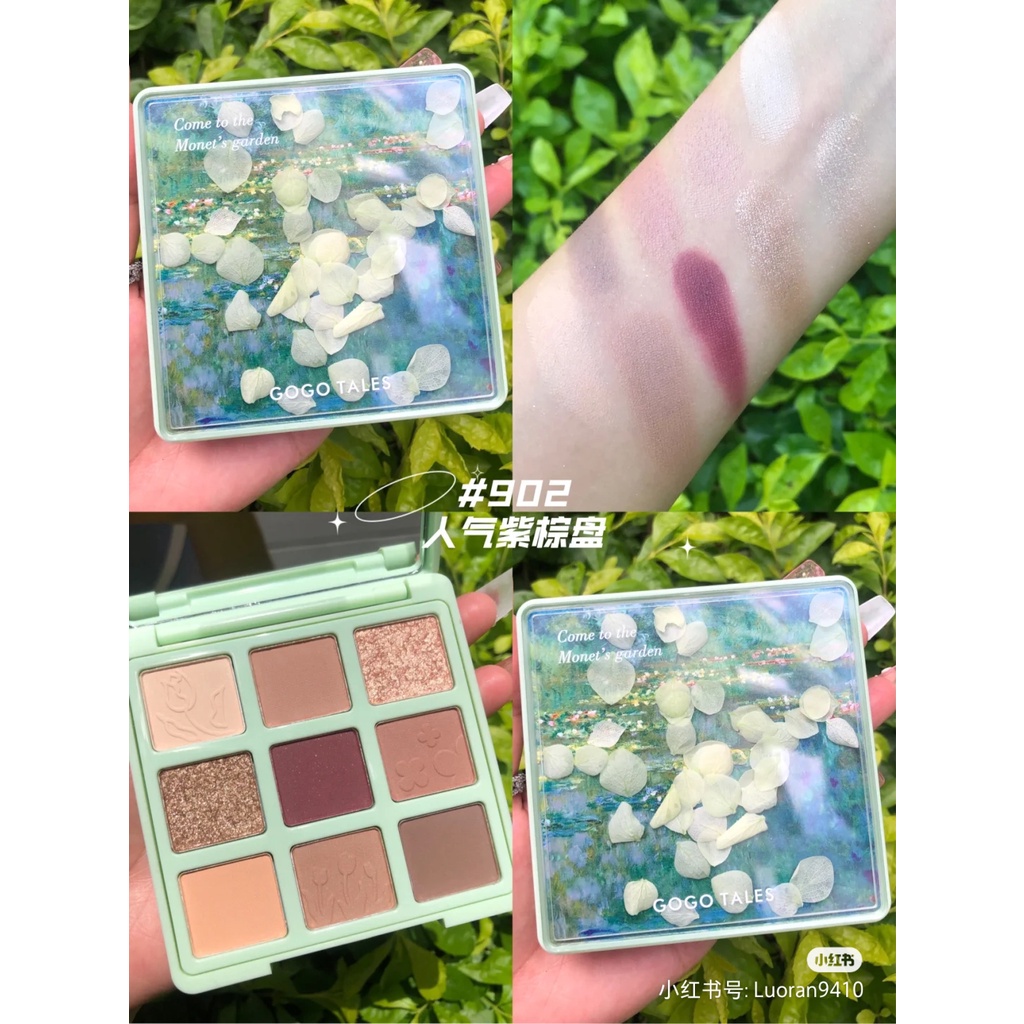 Bảng Phấn Mắt Gogotales 607 605 901 902 906 Chống Thấm Nước Màu Đất Lấp Lánh