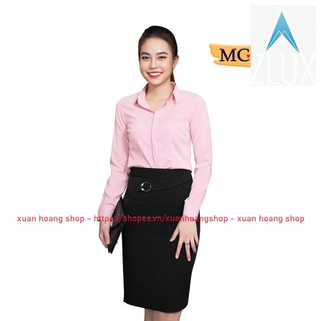 👰🤵 Áo Sơ Mi Nữ Tay Dài Mc Fashion A0298, Size Đủ, Kẻ Sọc, Dáng Công Sở, Màu Trắng, Xanh Dương Nước Biển, Hồng, Đỏ 👰🤵