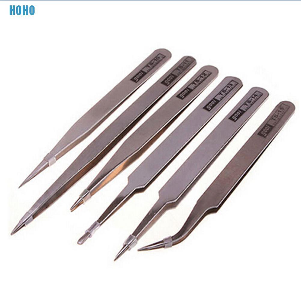 Set 6 Nhíp Bằng Thép Không Gỉ Làm Trang Sức Tiện Dụng