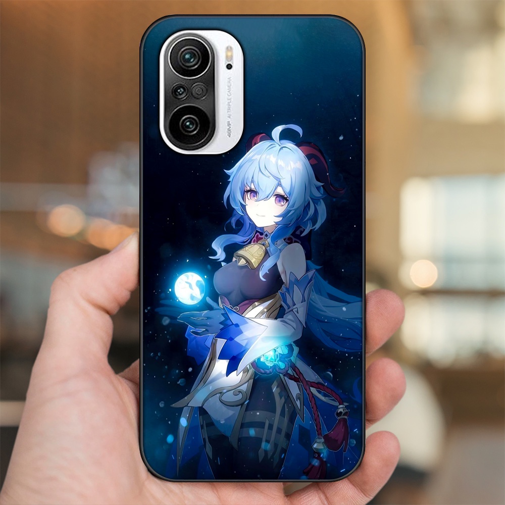 Ốp lưng Xiaomi K40 viền đen in hình Ganyu Genshin Impact