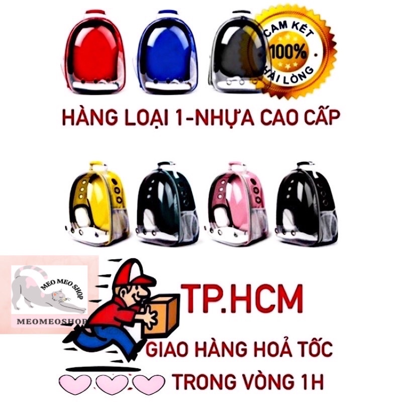 [Tặng Kèm Miếng Lót +Đủ Màu] Balo Phi Hành Gia Cho Thú Cưng❤️ freeship❤️Balo vận chuyển chó mèo trong suốt😍balo lớn big