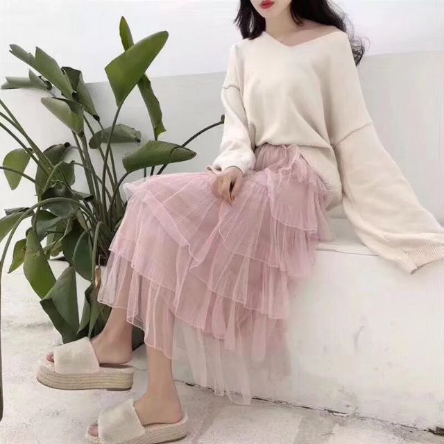 Chân váy tầng von xinh xắn | BigBuy360 - bigbuy360.vn