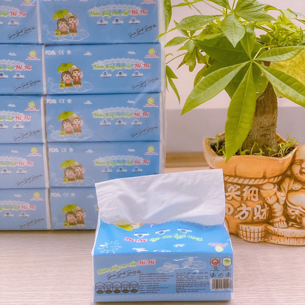 Combo 20 Gói Khăn Giấy Cao Cấp Mễ Mễ 4 Lớp,300 Tờ 120x180mm