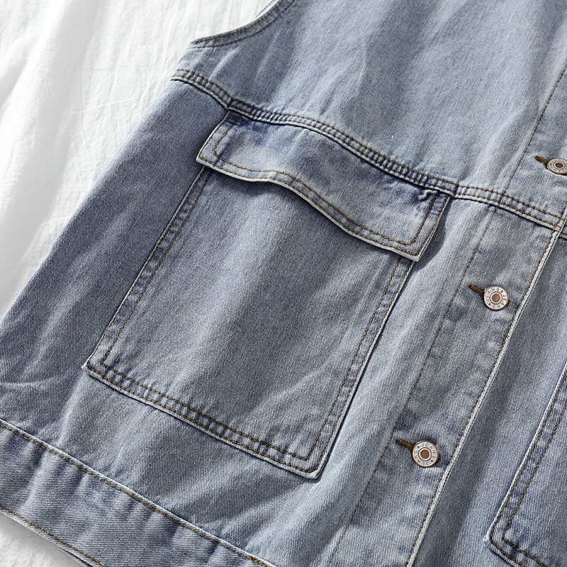 Áo Khoác Denim Không Tay Phong Cách Hàn Quốc Cho Nữ | BigBuy360 - bigbuy360.vn