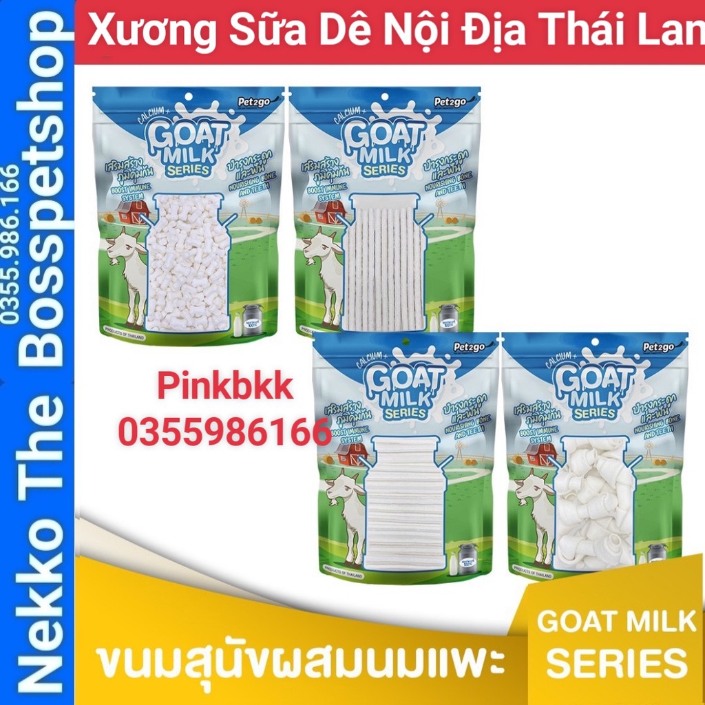 (GÍA SỈ ) Xương sữa Pet2go Goat Milk 500g ⚡ NỘI ĐỊA THÁI LAN⚡ nhập trực tiếp Thái Lan không qua trung gian.