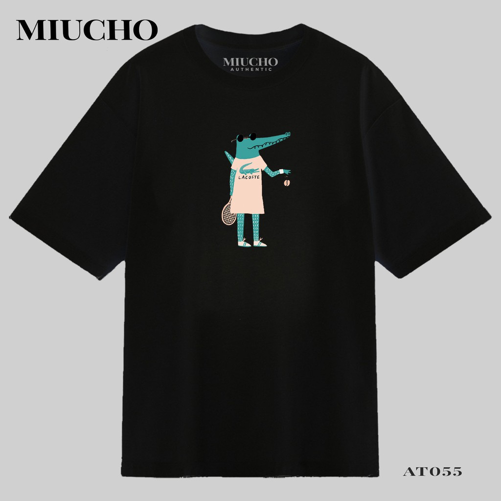 Áo phông nữ form rộng tay lỡ unisex đẹp, áo thun nữ form rộng tay lỡ unisex cotton hàn quốc AT055 Miucho in hình