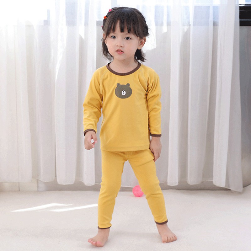 Bộ đồ mặc nhà eo cao họa tiết hoạt hình đáng yêu thoải mái cho bé