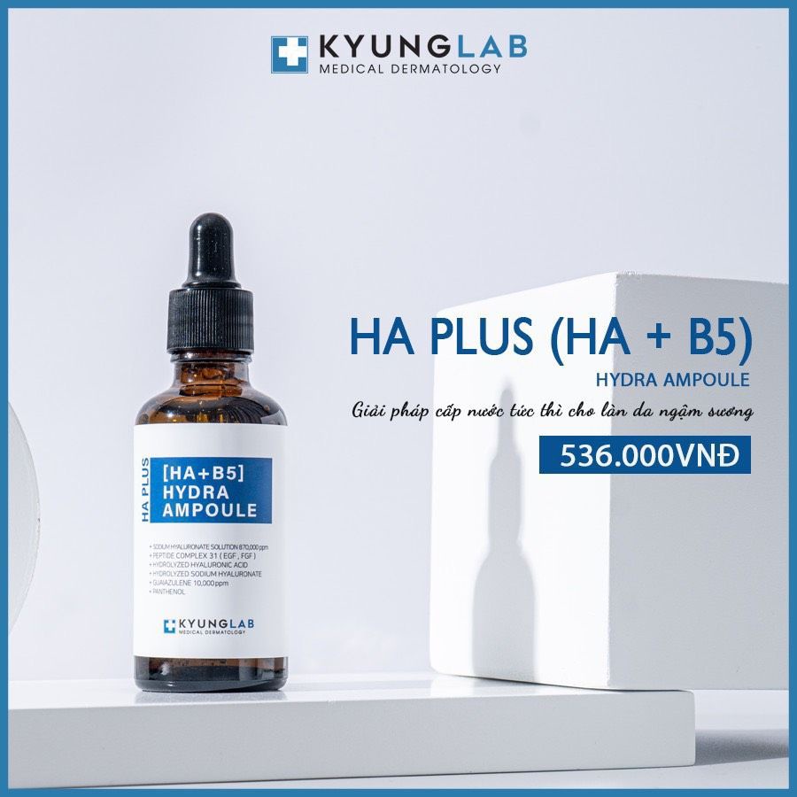 [TẶNG SAMPLE] Tinh chất serum căng bóng da KYUNG LAB HA PLUS [ HA + B5 ] HYDRA AMPOULE 50ml